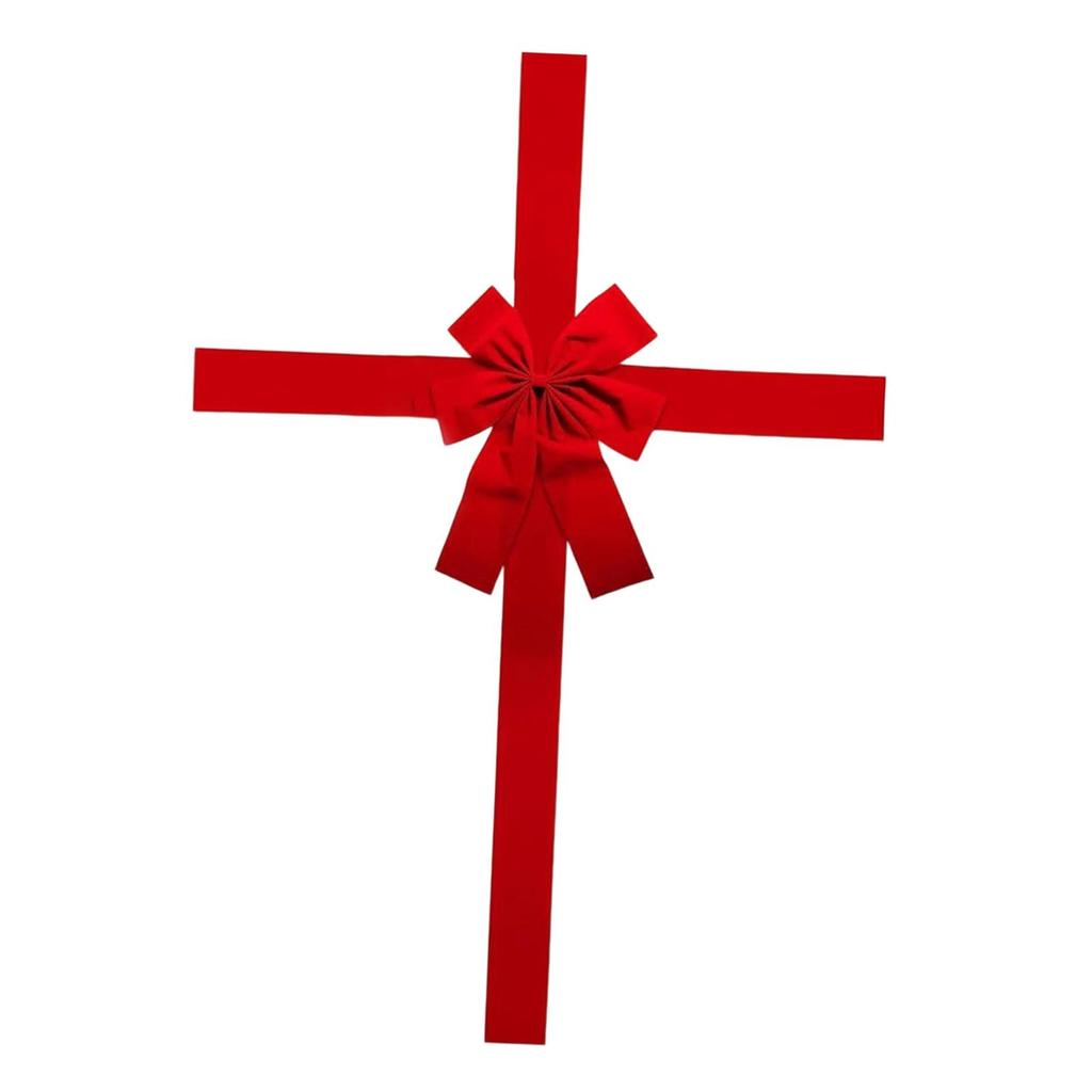 Door Hanging Bow Backdrop Versatile, Christmas Decoration, Christmas Cabinet Door Ribbon for Gift Wrapping Home