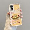 KEYSION Cartoon Cute Plush Embroidery Case for Redmi Note 11 Pro 5G 11S with Lanyard Silicone Shockproof Phone Cover for Redmi Note 12 Pro 4G