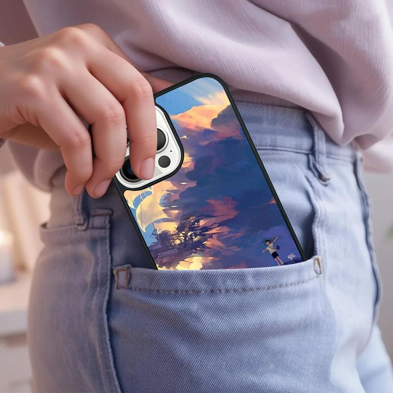 Anime Scenery Art Phone Case For iPhone 17 Air 15 16e 14 13 Pro Max Coque 12 11 Pro Max PLUS Cover