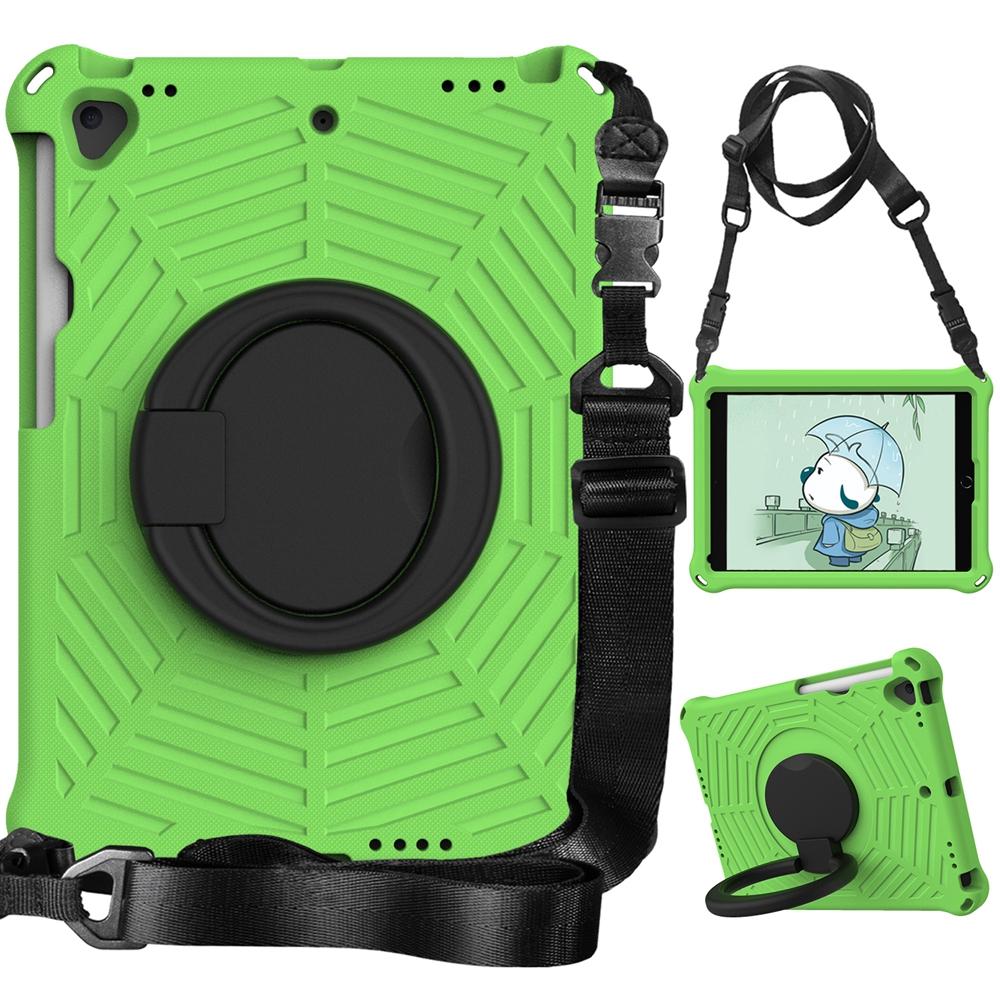 Pro Apple iPad 10.2 2019 2020 2021 7. 8. 9. generace A2197 A2270 A2602 A2604 Pouzdro EVA Bezpečné pro děti Tahací kroužek Nárazuvzdorný Ramenní popruh Stojan Kryt na tablet