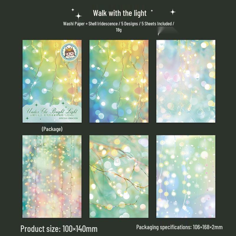 Shining Light Series: Beautiful Day Seashell Collage Stickers – 6 Types