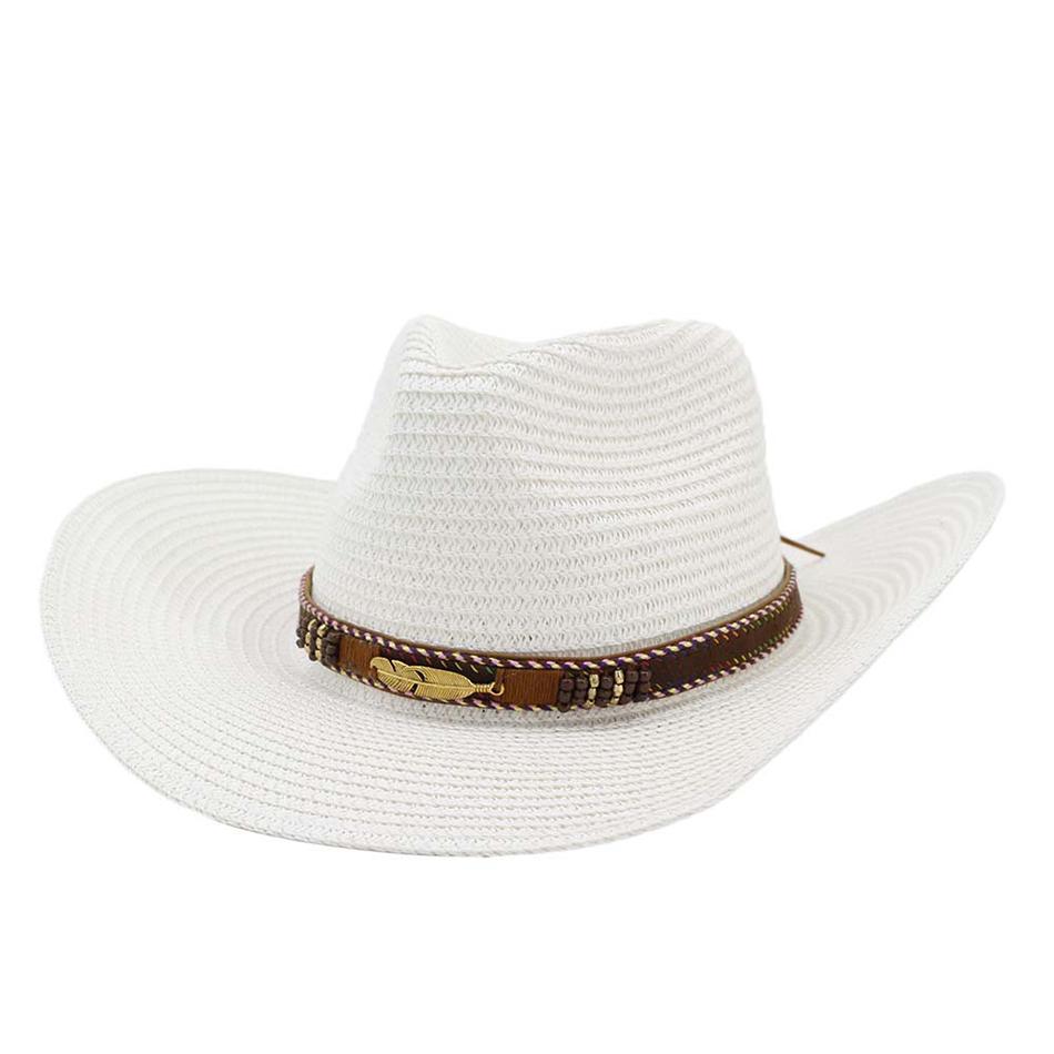Kaffee-Sonnenhüte für Herren Damen Stroh-Cowboyhut Breiter Rand Panama Strand Sommerhut Marke Vintage Dekoration Fedora-Kappen Schwarz