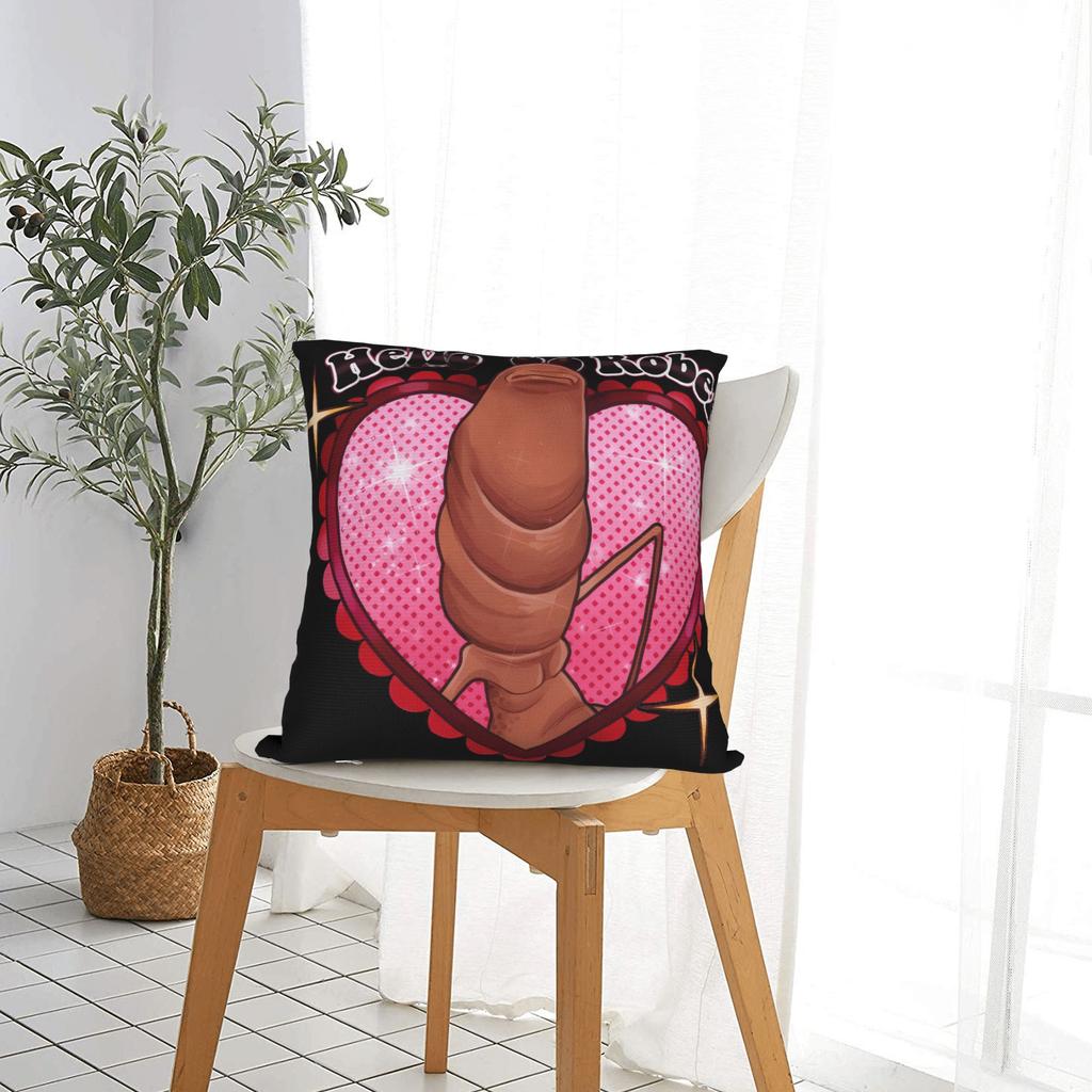 Marcus Der Wurm Hallo Robert Kissenbezug Weiche Kissenhülle Kawaii Kissenbezüge für Stuhl Sofa Heimdekoration