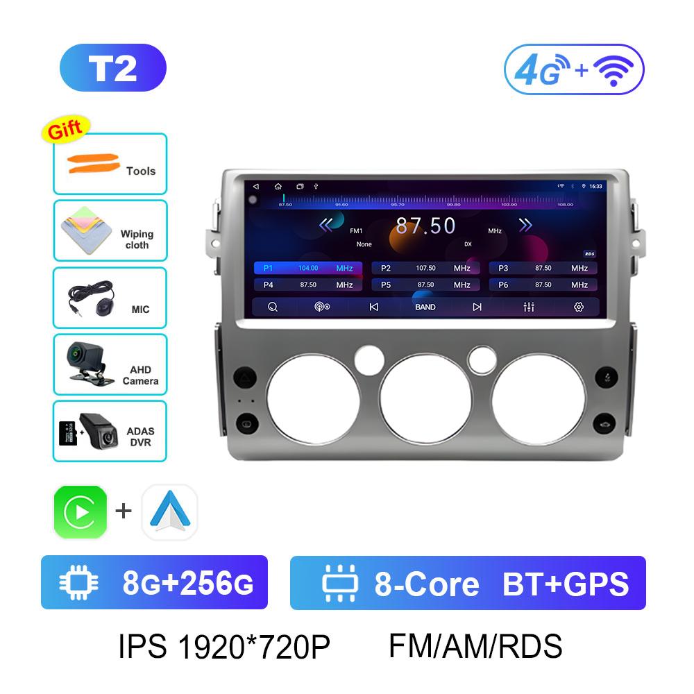 Wireless Carplay GPS Navigation for Toyota FJ Cruiser 2007 2008 2009 2010 2011 - 2013 Bluetooth Cooling Fan Autoradio Head Unit