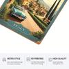 Segno in Latta Retro Auto Vintage Italia Toscana Decorazione Murale 8x12 Pollici