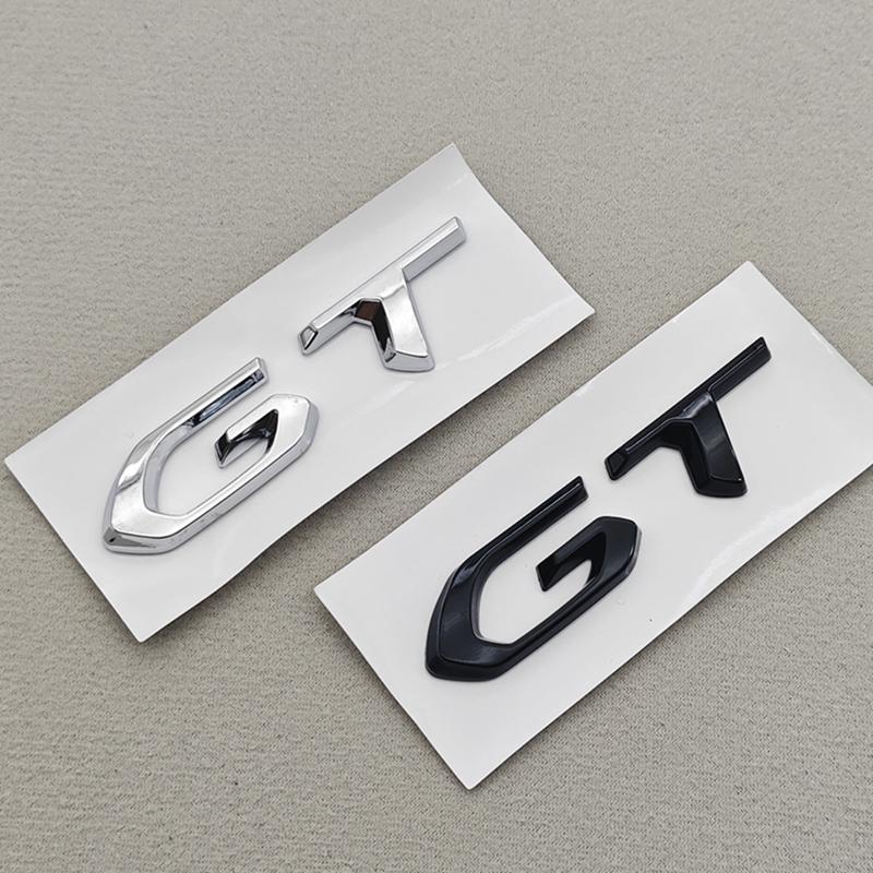 OQUP8 3D ABS Chrome Black Logo 308 GT Emblem Letters Sticker Car Rear Trunk Badge For Peugeot 308 GT SW Line GTI T9 T7 P5 Accessories