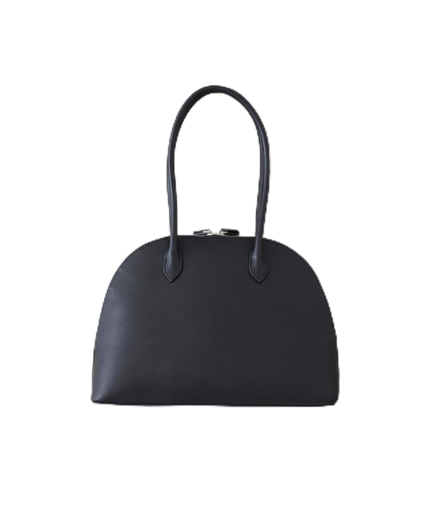 

Faux Leather Round Boston Bag 505255000124 Black [EFOLE] Women s
