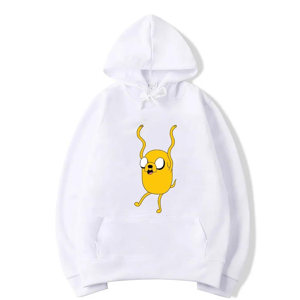 Adventure Time Animation TV Series Jake Cartoon Pattern Pullover for Men and Women Harajuku Fashion Street Harajuku