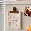 2025 Wandkalender Monatlicher Leinwand-Jahreskalender Einzigartige Schreibtischdeko Dekorative Ornamente Produkte zur Organisation & Planung