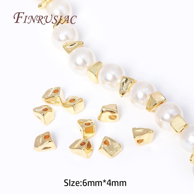 Wholesale Metal Bulk Beads Alloy Brass Irregular Spacer Beads Separators For beads DIY Jewelry Making Supplies 20 pcs