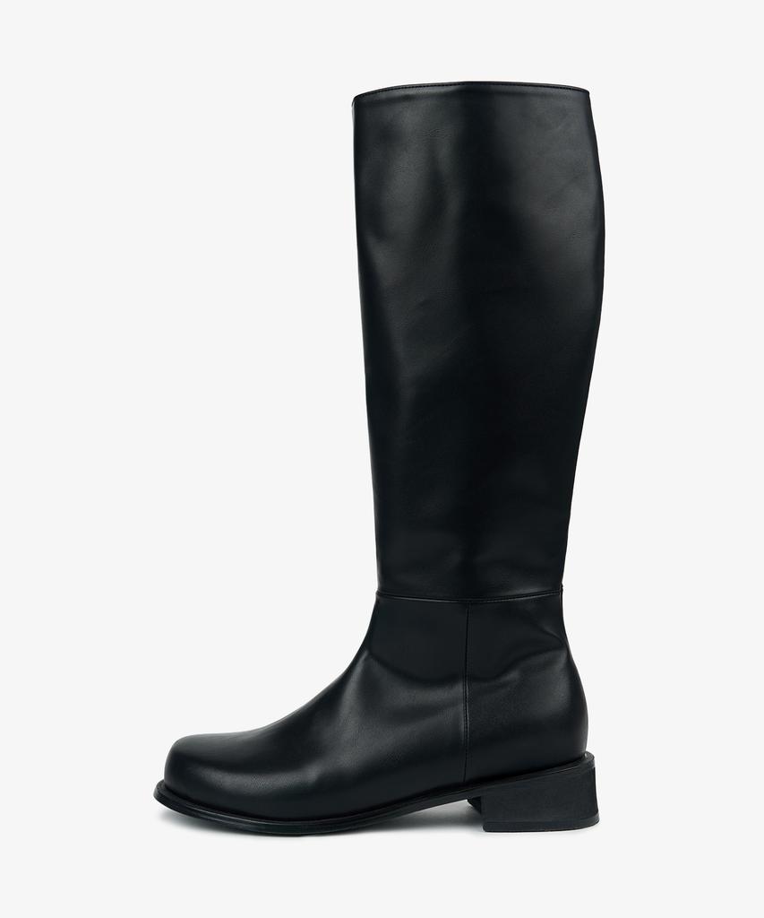 Customade Woman 3.5Cm Basic Flat Long Boots Nova (Cw0081Bk)