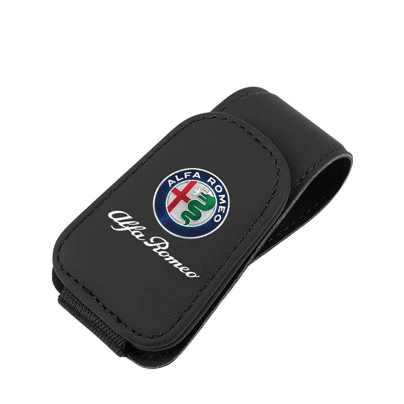 Universal Car Sunglasses Clip Card Ticket Holder Stand Sun Visor For Alfa Romeo giulietta 159 mito giulia stelvio 147 Accessorie