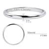 Lala Christie Platinum Round Top Wedding Size Ring, PT900, Design, Ring, 17, lr106-0001-pt-17
