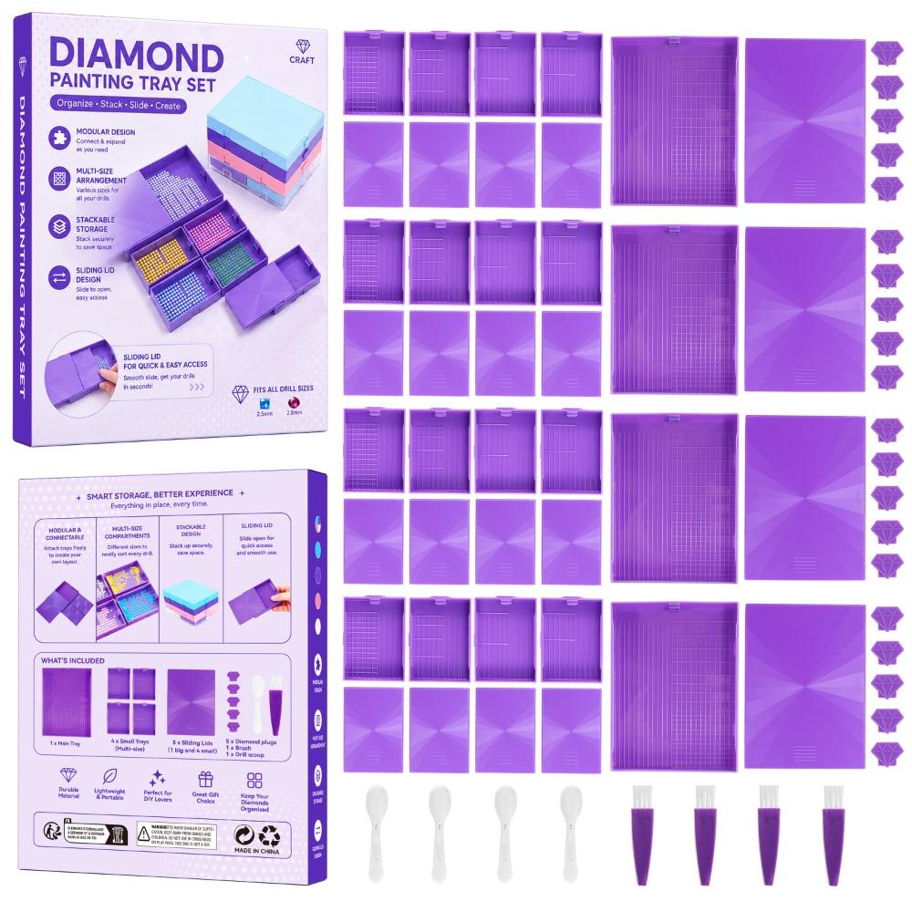 Multi-grid Diamond Sorting Tray Anti-spill Diamond Sorting Plate New Drill Storage Box Art Lovers
