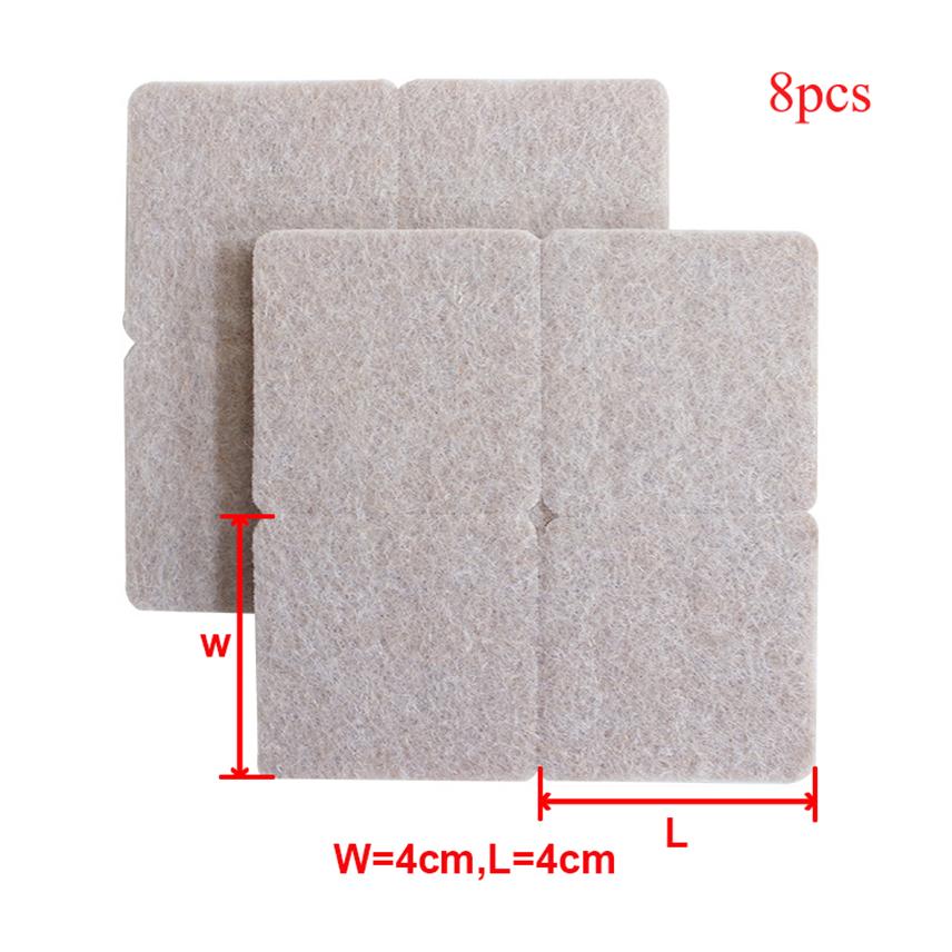 Self Adhesive Felt Chair Leg Protectors Chair Pad Furniture Feet Mute Chair Stoppers Anti-Slip Pad Round Table Foot Caps for Leg