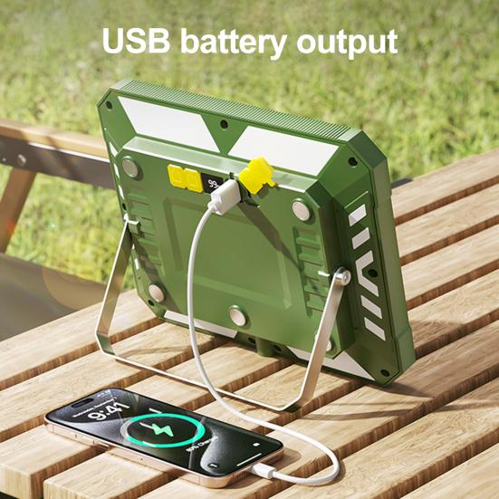 Multi-functional Outdoor Camping Light 3 Colors Adjustable Rechargeable Super Bright Portable Hiking Emergency Lantern Floodlight LED Work Lamp