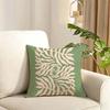 Bohemia Green Cushion Cover Reversible Plush Pillow Cover Soft Fluffy Home Decor for Sofa Bedroom