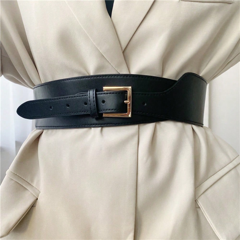Women's decoration skirt suit waist belt versatile elastic belt, black fashion wide version waist seal, wide waist seal