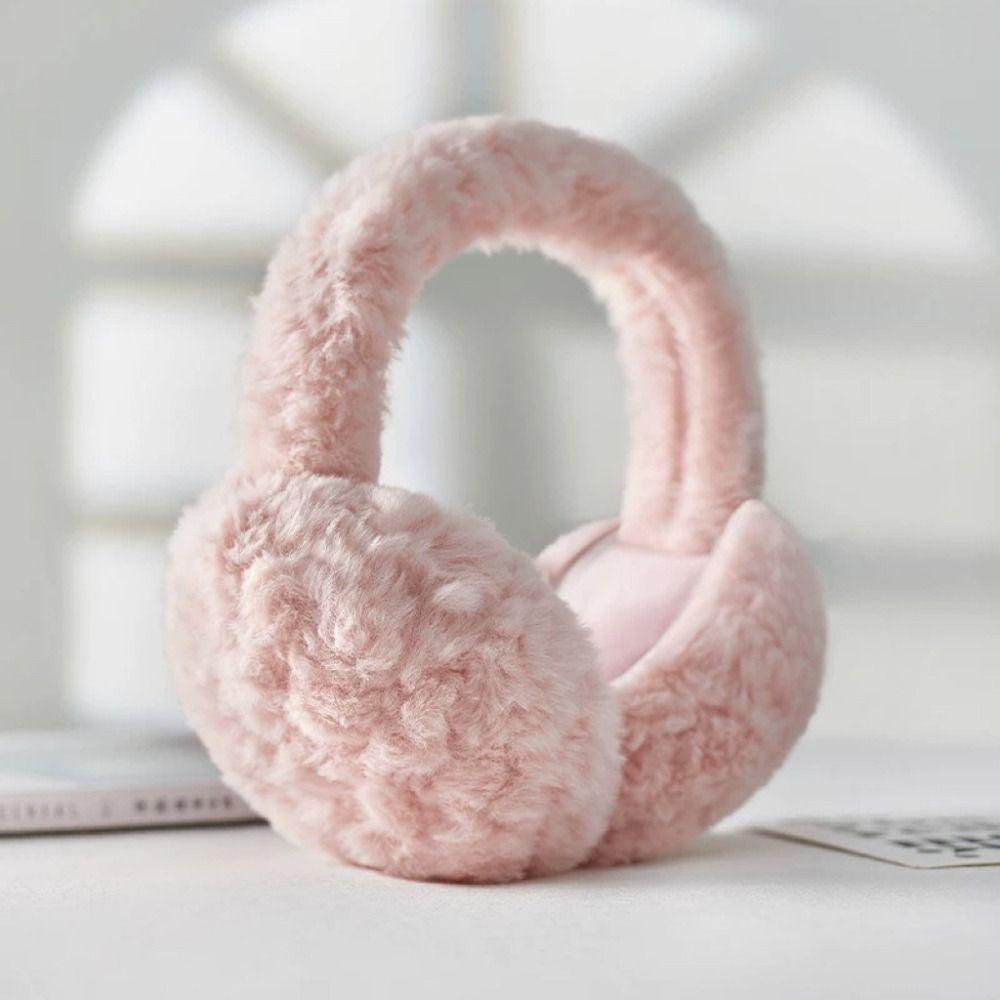 Modă Caldă Pluș Apărătoare Urechi Culoare Solidă Pliabilă Pliantă Clapete Urechi Protecție Urechi Îngroșate Mănuși Urechi Iarnă Exterior