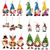 3 Pcs 2D Flat Christmas Tree Ornaments Wooden Christmas Decor Xmas Hanging Pendant  Christmas Tree