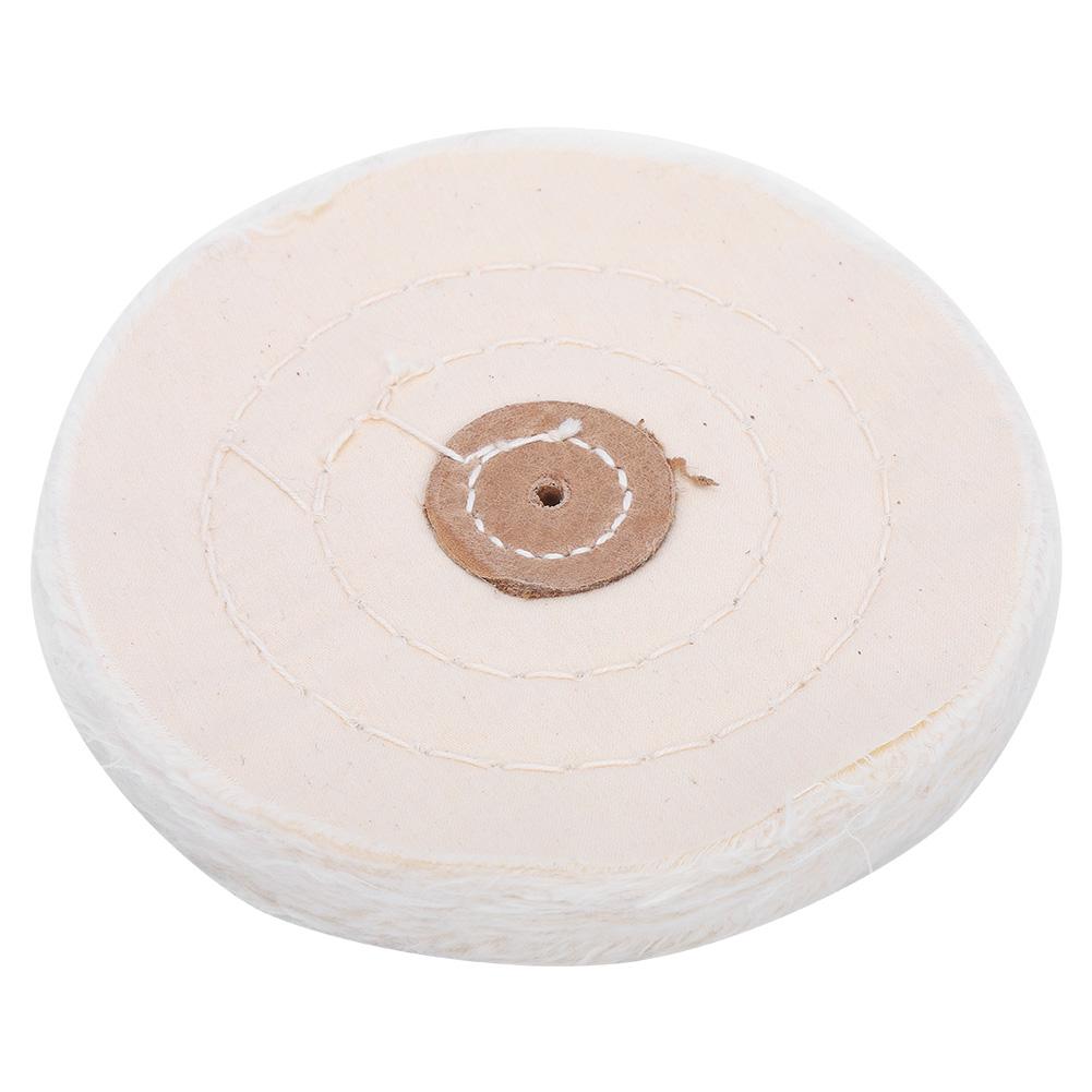 Jewelry Grinding Polishing Tools Pearl Buffing Cotton Cloth White Wheel Pad (125mm)