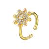 Rotating Zircon Ring Women Astrology Helm Design Anti Anxiety Stress Relief Jewelry Fashion Spinner Ring For Her