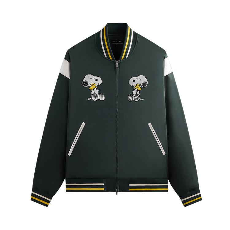 

Kith Для Peanuts Сувенирная куртка Стадион Мужская Верхняя одежда Зеленая KHM010888-302 M