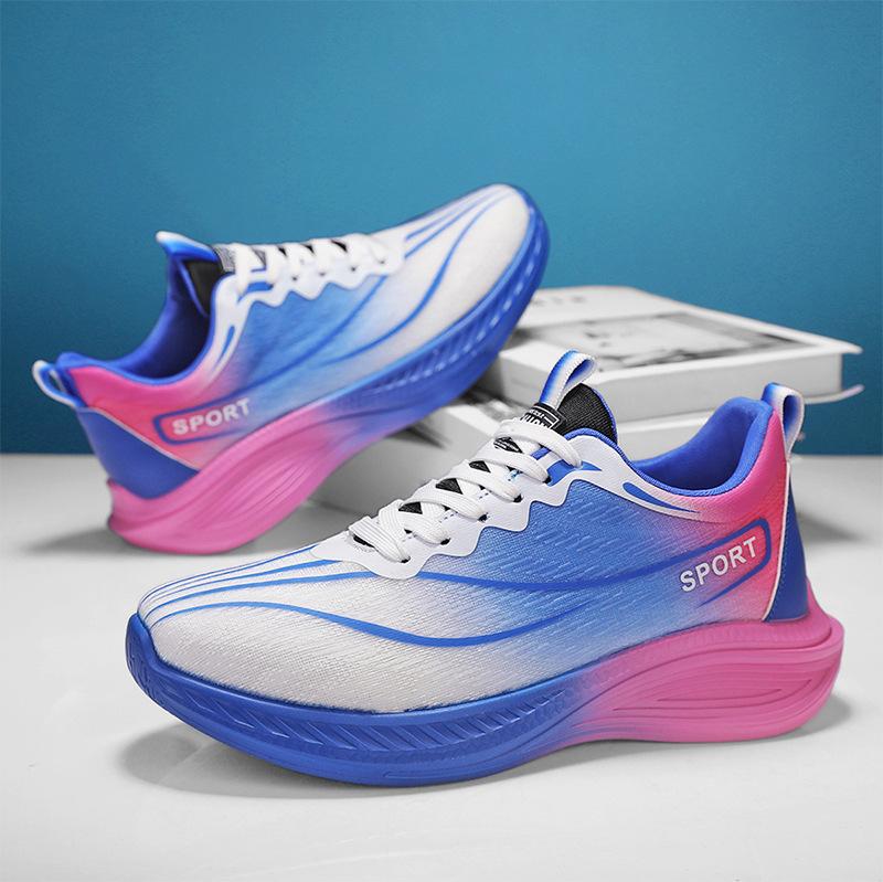 Pánská sportovní běžecká obuv Ultralehká Měkká podrážka Odpružení Barevný přechod Ležérní sportovní Pánská obuv