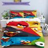 3pcs Duvet Cover Set (1*Duvet Cover + 2*Pillowcase, Without Core), Angry Birds Print Bedding Set, Bedroom Decor, All‑Season, Birthday Gift