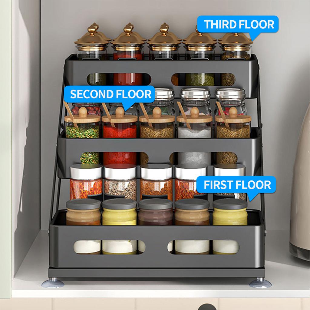 Pancidium Three-Layer Folding Spice Rack