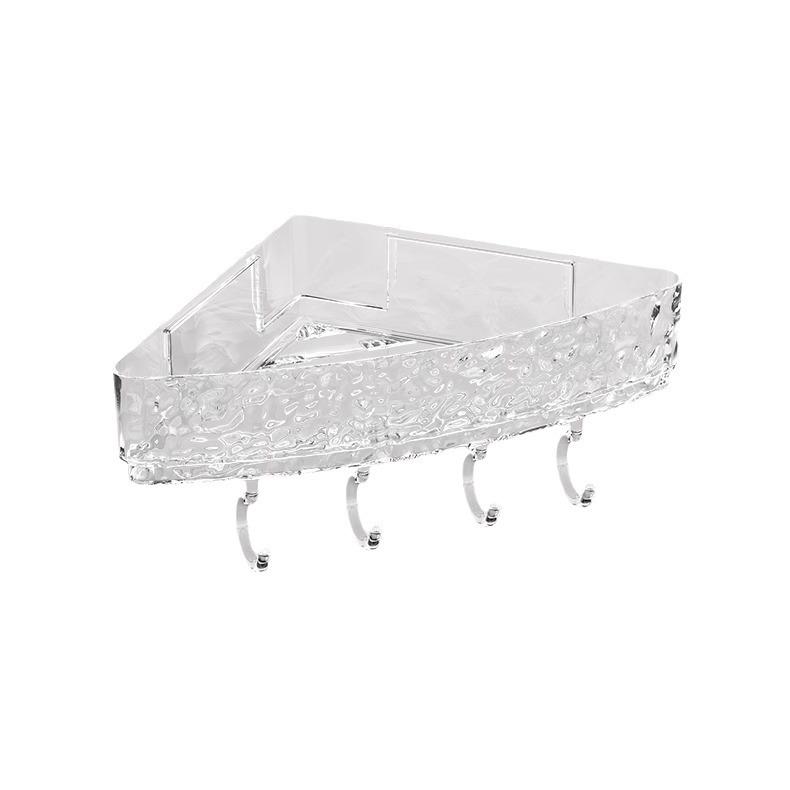 Wall-Mounted Bathroom Corner Shelf: Punch-Free Triangle Rack for Toilet Storage