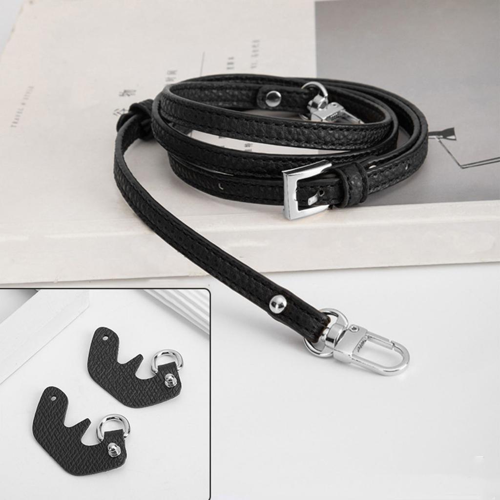 Solid Long Leather Metal Shoulder Bag Buckle Handle DIY Purse Strap Handbags Belts Strap Bags Accessory