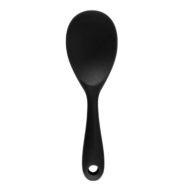Silicone Kitchenware Set: Non-stick Spatula, Salad Spoon, Slotted Spoon, Rice Spoon, Flour Scoop, Strainer