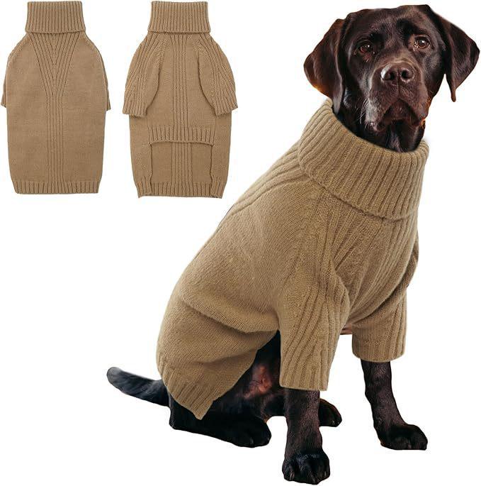

Extra Large High Neck Knitted Dog Sweater with Legs for Autumn/Winter (4XL-5XL) L