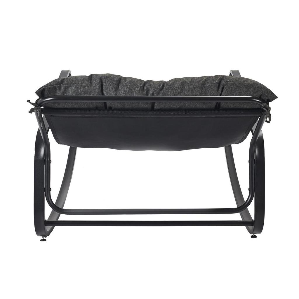 Miami GARDEN CHAIR, Gray, On Metal Runners with a Cushion