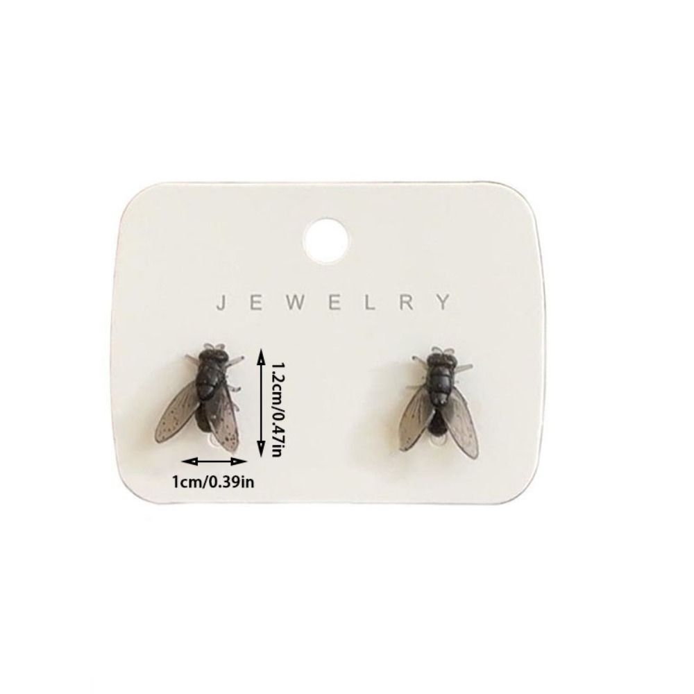 Kreative Simulationsfliegen-Ohrringe Mini Schwarze Lustige Ohrringe Persönlichkeit Fliegen-Ohrstecker für Männer Frauen Paar Geschenk