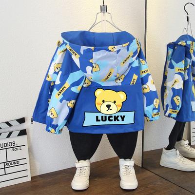 Veste fine de dessin animé pour enfants 2025 Printemps Veste décontractée à capuche pour garçons