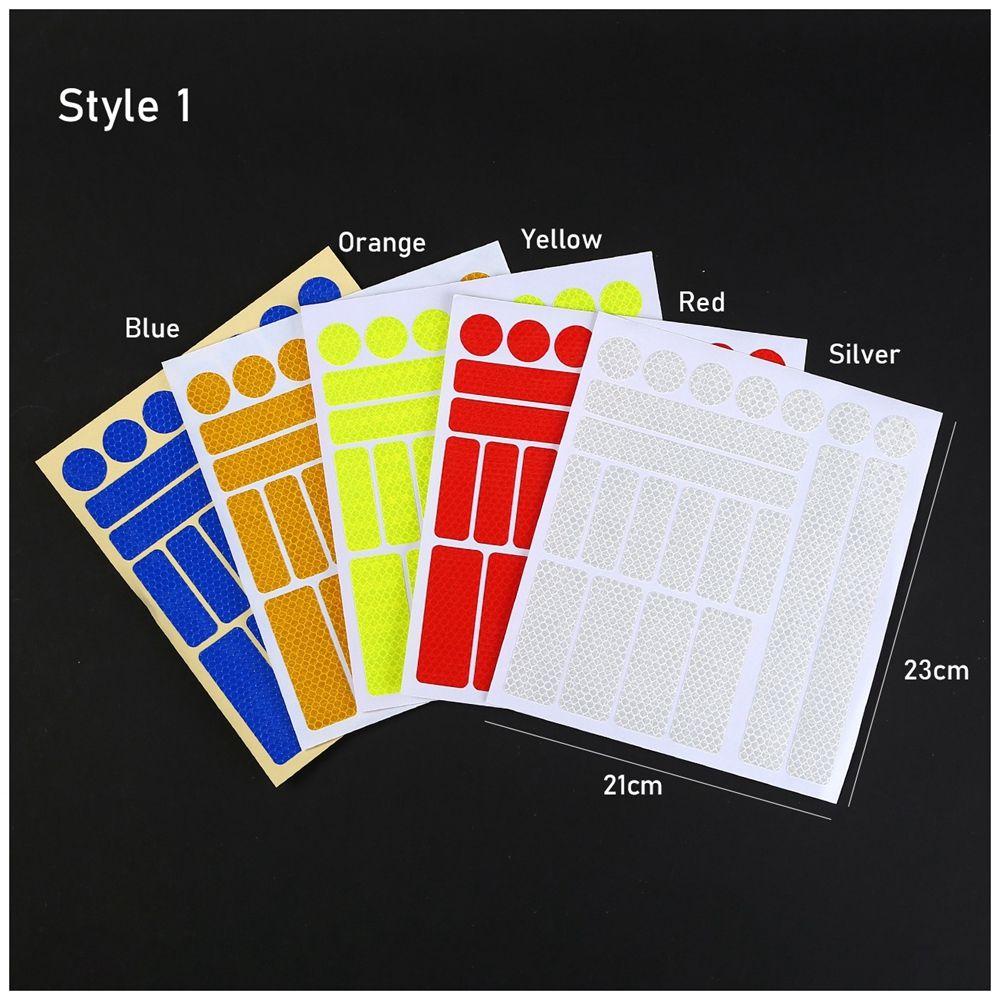 Style Akcesoria Rowerowe Fluorescencyjne Motocykl Rower Odbłyśnik Naklejka na Obręcz Koła Folia Naklejka Taśma Odblaskowe Naklejki Rowerowe