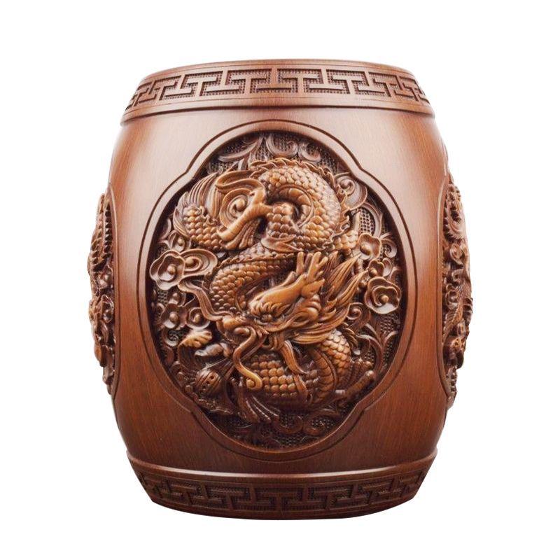 Благоприятный барабанный стул Дракон и Феникс Ручная работа китайское украшение для гостиной офисный подарок или подарок на новоселье Height 32cm Width 28cm 4530₽
