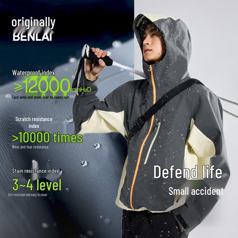 

Benlai Men s Color-Block Outdoor Windbreaker Jacket S