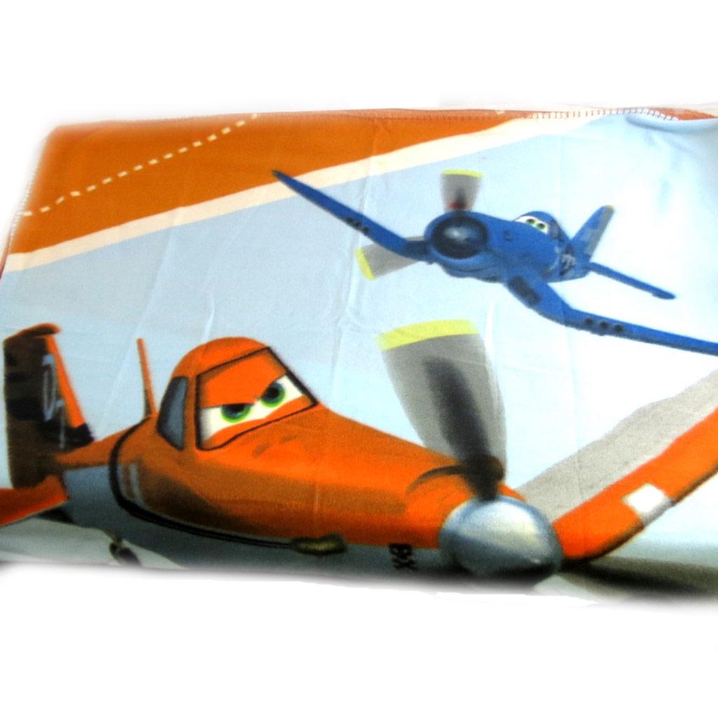 Planes [K8657] - Plaid Polaire 'Planes' bleu orange