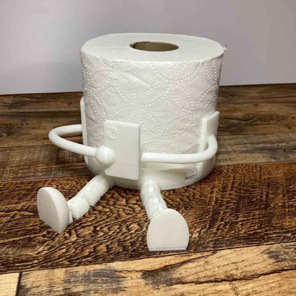 Reusable 3D Printed Tissue Holder Creative Towel Roll Rack  Bathroom Accessory