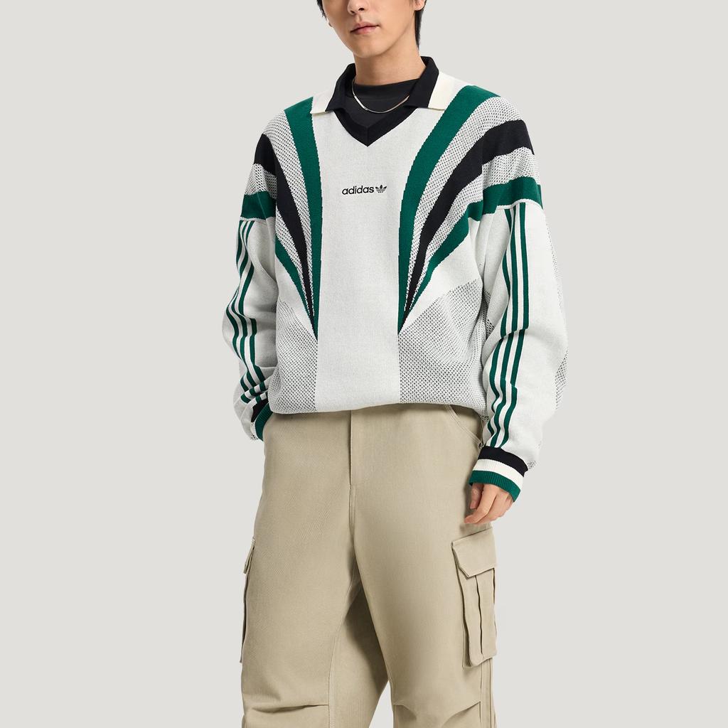 Adidas Originals Santiago Sweatshirt Three Stripes Loose Fit Pullover Long Sleeve Knit Top Men tops KW2017
