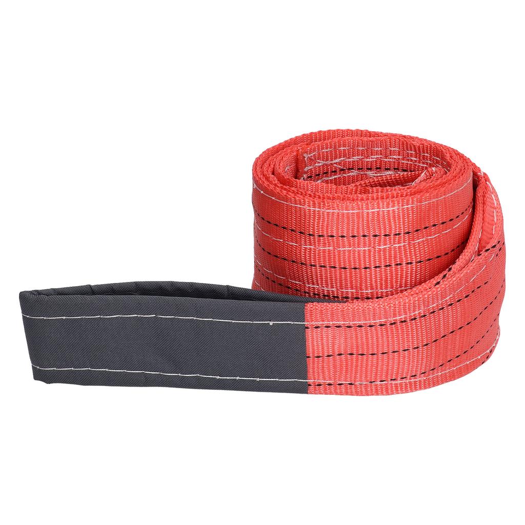 Lift Sling Strap Red Polyester Load Lift Heavy Duty Endless Round Sling Rigging Lifting Strap