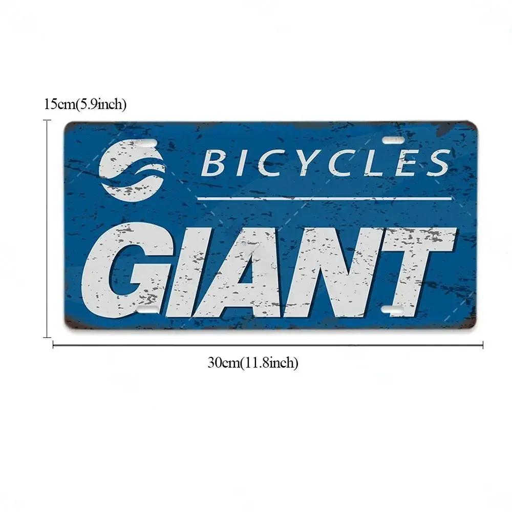 Vintage Metall Fahrradmarken Schild Dekorative Plakette mit Poster - Stil Design - Ideal für Fahrradclub-Geschäft und Wohnzimmerdekoration
