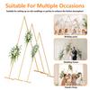 Arch Backdrop Stand Stand 6.2FT 7FT 8.4FT Set of 3 Golden Metal Triangle Flower Frame for Wedding Ceremony Baby Shower Birthday Party Balloon