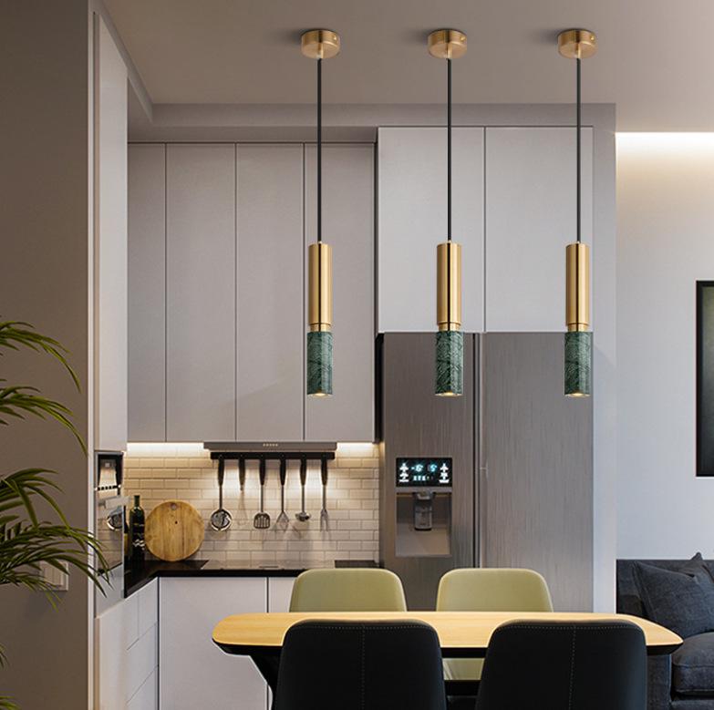 Nordic Minimalist Marble Pendant Light for Bedroom or Bar
