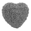 Foam Fake Roses Handcrafted Romantic Decorative Heart Shape Artificial Roses with String Light for Bedroom Wedding Gray
