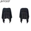 BITCED Off-Shoulder Fringe Shawl Women's Autumn Color-Block Striped Cape Coat