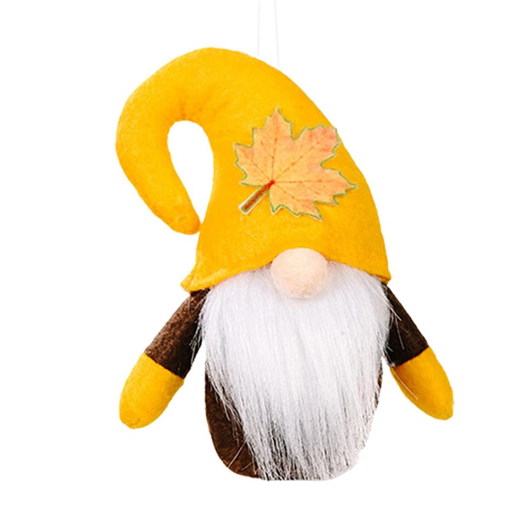 Herbst Ahorn Wichtel Blatt Zwerg Wolle Stoff Gesichtslos Hängepuppe Anhänger Desktop Figuren Heimdekorationszubehör Kindergeschenk